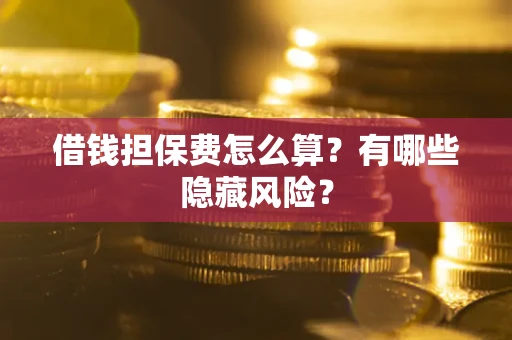 济南借钱担保费怎么算？有哪些隐藏风险？