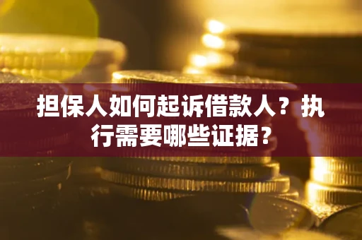 济南担保人如何起诉借款人？执行需要哪些证据？