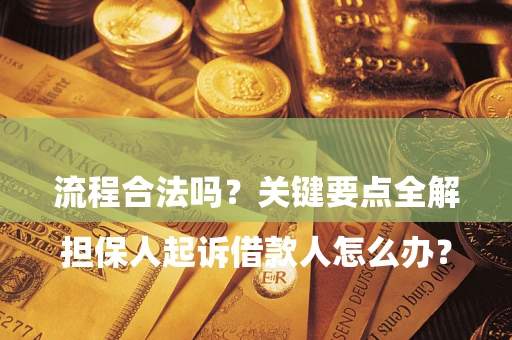 济南

担保人起诉借款人怎么办？流程合法吗？关键要点全解析