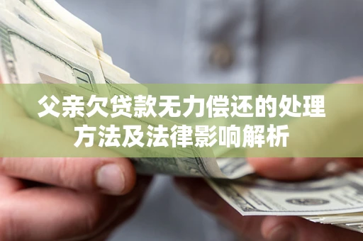 济南父亲欠贷款无力偿还的处理方法及法律影响解析